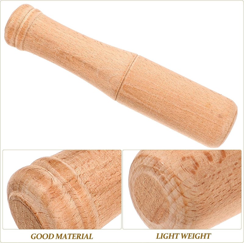 Veemoon Small Wood Carving Mallet Hammer, Solid Woodworking Hammer DIY Handmade Beech Wooden Mallet Wood Carving Tools with Comfortable Handle Reduces Hand Fatigue (3-Ounce, 7.8Inch) - Image 3